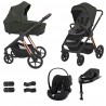 Espiro Miloo 2024 4w1 z fotelikiem Cybex Cloud G I-size i bazą G - 104 Luxury Green