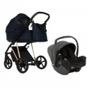 Roan IVI 2.0 3w1 z fotelikiem Joie I-snug 2 - Mystic Blue Rose Gold