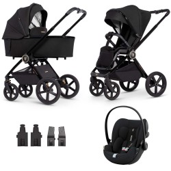 Venicci Upline 3w1 z fotelikiem Cybex Cloud G i-Size - All Black