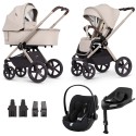 Venicci Upline 4w1 z fotelikiem Cybex Cloud G i-Size i bazą G - Stone Beige