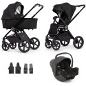 Venicci Upline 3w1 z fotelikiem Joie i-Snug 2 - All Black