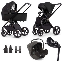 Venicci Upline 4w1 z fotelikiem Joie i-Snug 2 i bazą i-Base Encore - All Black