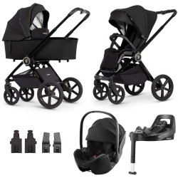 Venicci Upline 4w1 z fotelikiem Britax Romer Baby-Safe Pro i bazą Vario Base 5Z - All Black