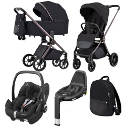 Carrello Ultra 4w1 z MC Cabriofix I-size i bazą FamilyFix 3 Night Black