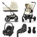 Cybex Balios S Lux 2.0 zestaw 4w1 z MC Pebble Pro I-size oraz bazą FamilyFix 3 - Seashell Beige