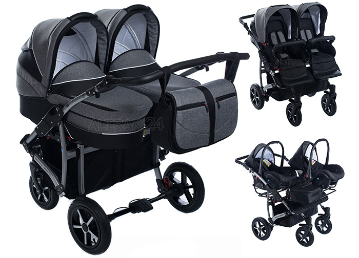 twin buggy with car seat